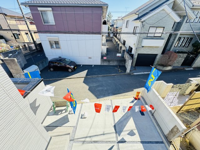 松戸市常盤平双葉町新築戸建【常盤平第三小：7分】の展望|バルコニーより道路側眺望