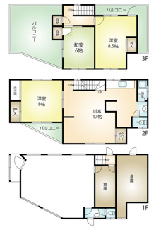 【間取り】 | 三木市本町３丁目　店舗付住宅