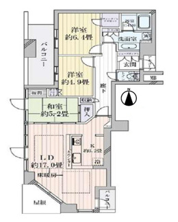 【間取り】 | サンマークスだいにちルナタワーレジデンス　D棟