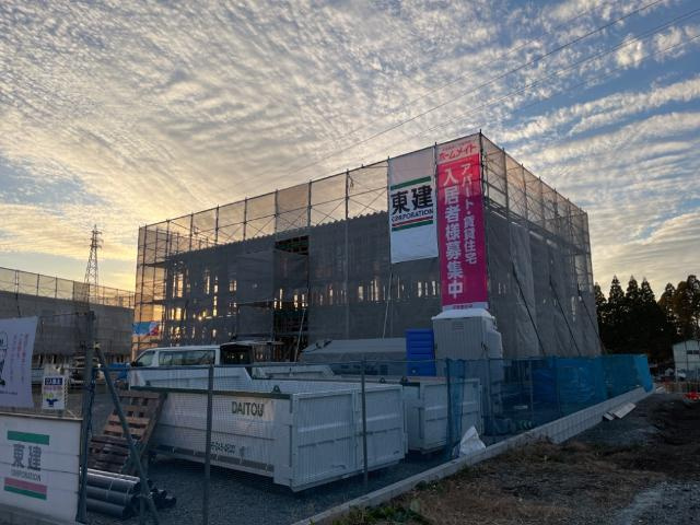 フロンティアエステートⅢの外観|建築現場