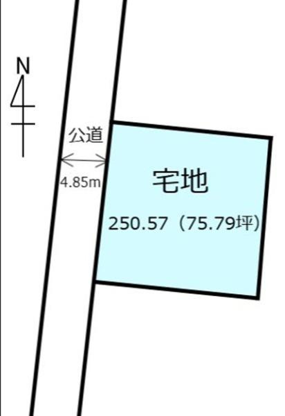 宮崎市江南　中古平屋戸建の区画図