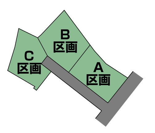 島田市細島　3区画分譲地の土地図