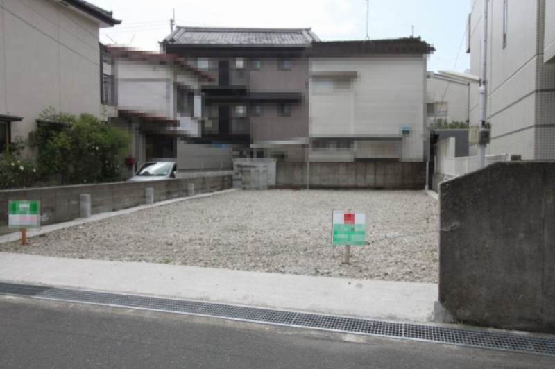 鏡川町　建築条件なし　売土地の外観