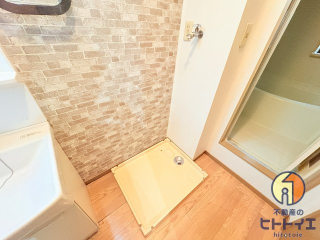 コーポ大川の洗面所|洗濯機置場です