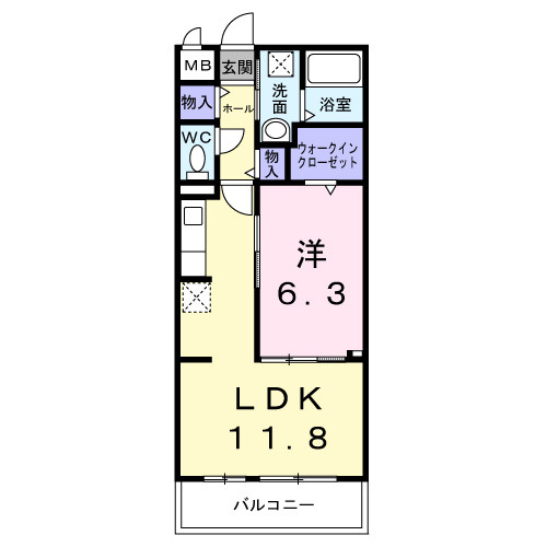 メゾンルミネ若松の間取り