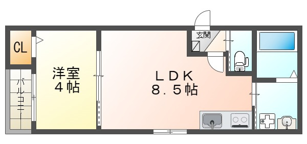 CRASTINE魚住町の間取り