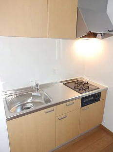 広島県東広島市　一棟アパートのキッチン