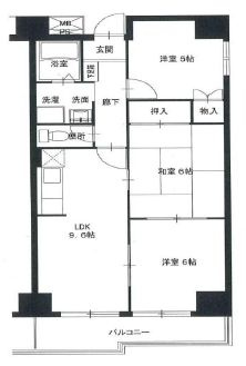 大拓ハイツ3の間取り