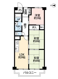 【間取り】 | シャルマンコーポ摂津富田
