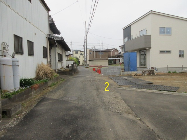 【仲介手数料無料】売地　東松山市松山町3-5-76（全4区画）の前面道路含む現地写真