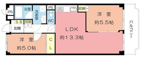 【間取り】 | オリーブハイツ姫島