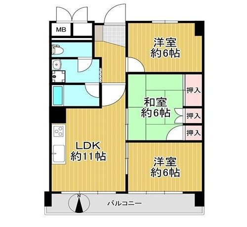 【間取り】 | シャトー幸福