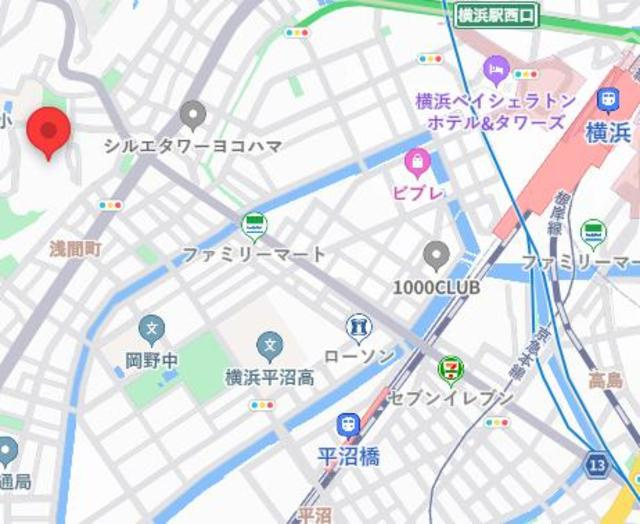 ヴィラ浅間台の地図