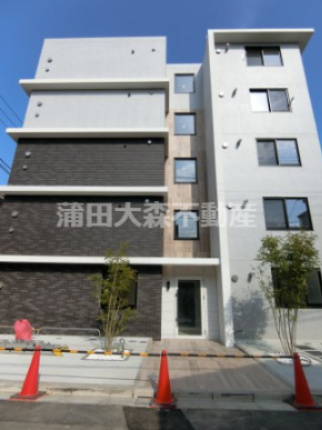 CASA PIAZZAカーサピアッツァ大森西の外観|2025年4月築　RC鉄筋コンクリート造地上5階建て総戸数14戸インターネット無料ペット可
東京都大田区大森西2丁目　京浜急行本線大森町駅最寄り徒歩9分、急行停車駅の平和島駅徒歩10分