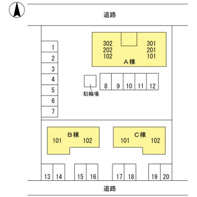 【区画図】 | ディアコート札場 A棟 | ディアコート札場　配置図
