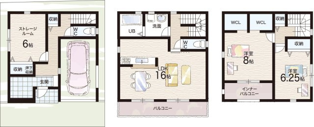 高石市加茂　新築一戸建ての間取り