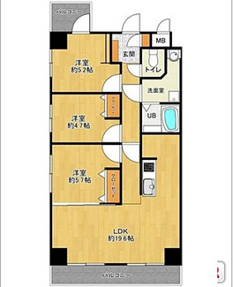 【間取り】 | ライオンズマンション海老園