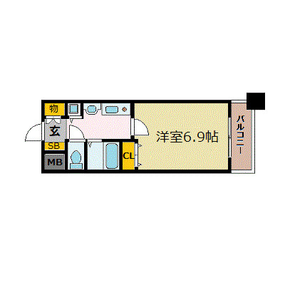プレサンス泉セントマークの間取り