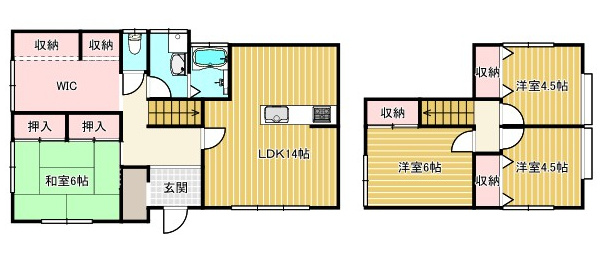 西条市飯岡の中古一戸建の間取り