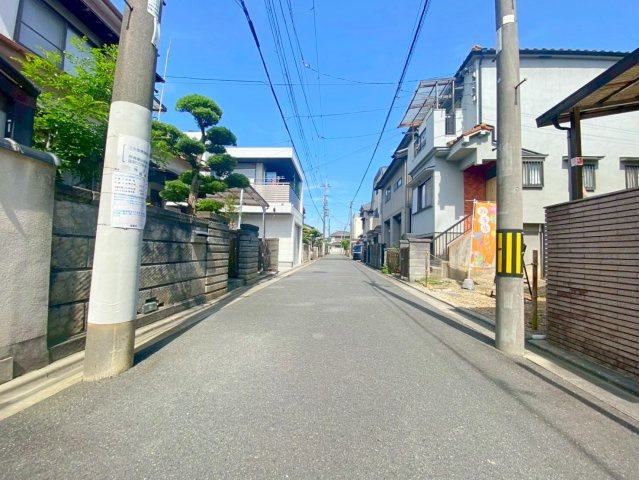 明野町　Ａプラン　建築条件付き土地の前面道路含む現地写真|現地やスーパー・教育施設も合わせてご案内いたします！