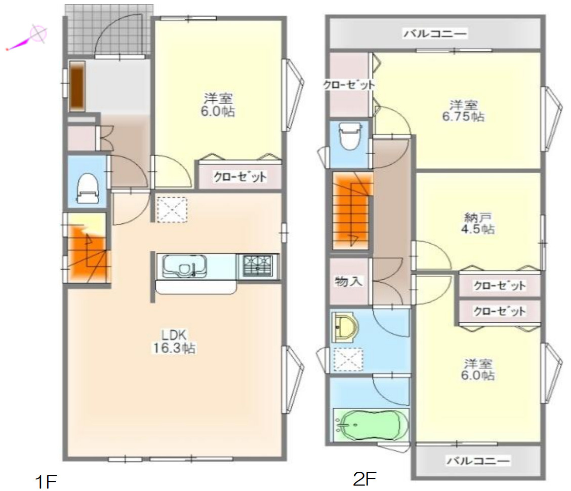 横浜市保土ヶ谷区狩場町 新築戸建て【仲介手数料無料】の間取り