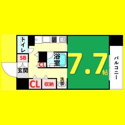 ラクロア　名古屋市賃貸　仲介手数料無料の間取り