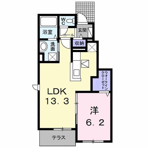 パインアルブル　Ｂの間取り