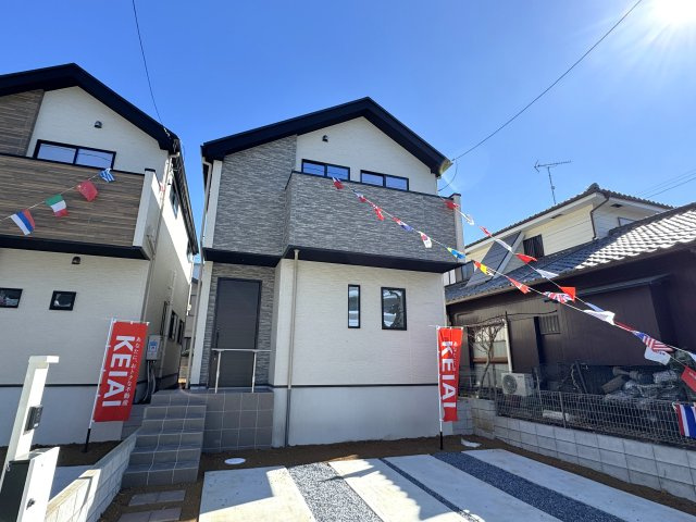 松戸市常盤平２丁目新築戸建【常盤平第三小：9分】の外観|2号棟外観・完成済み内覧可能です！