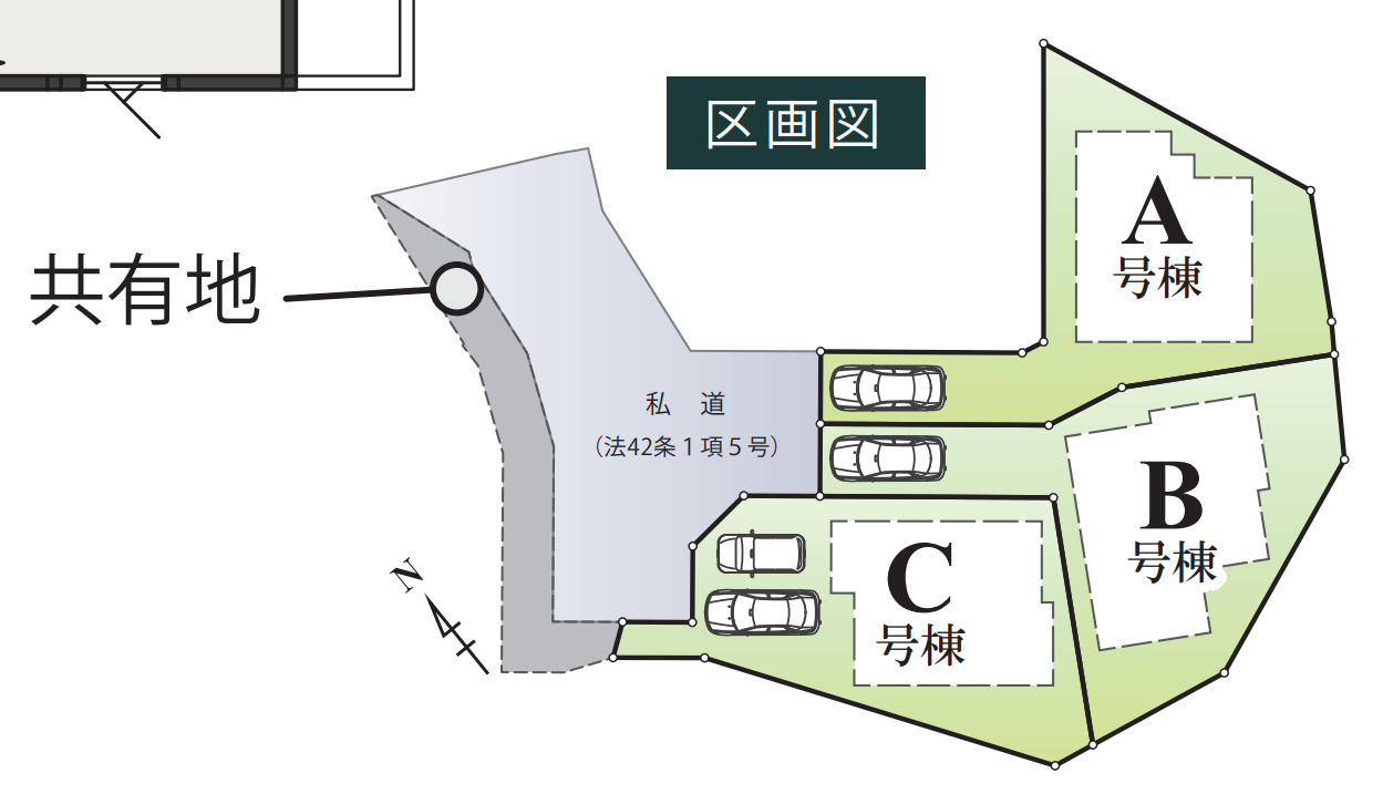 横浜市戸塚区柏尾町 新築戸建て【仲介手数料無料】の区画図