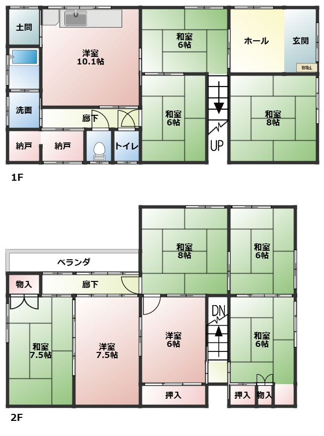 付知戸建てM邸の間取り