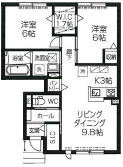 クレール・シャンブルⅢの間取り