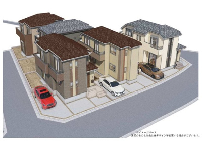 【外観パース】 | 府中市四谷5丁目新築戸建 | パース図はイメージであり、実際の仕様とは異なる場合がございます。