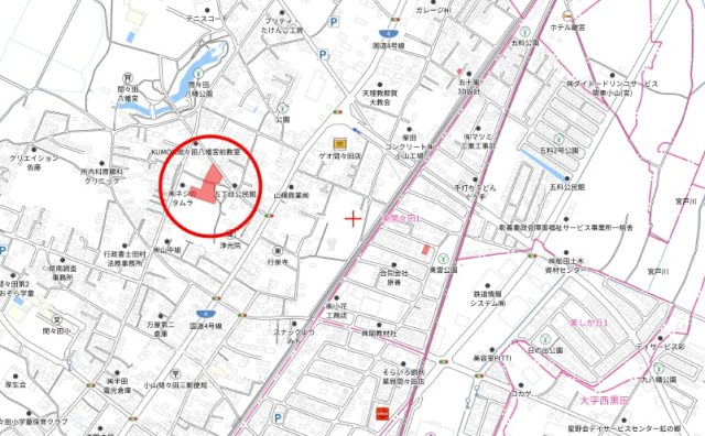 小山市間々田（10区画）の地図