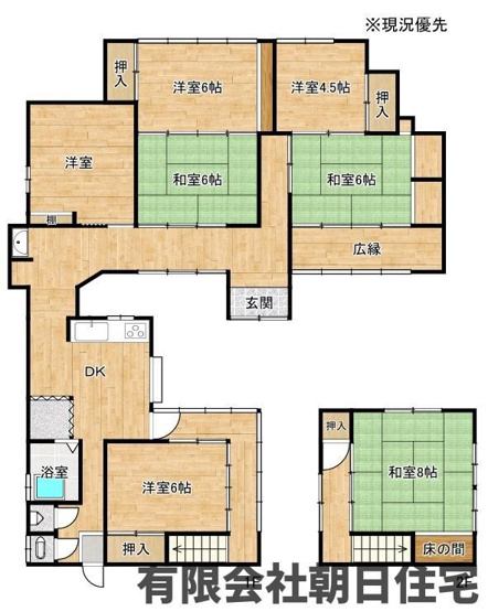 【間取り】 | 八束町遅江中古戸建