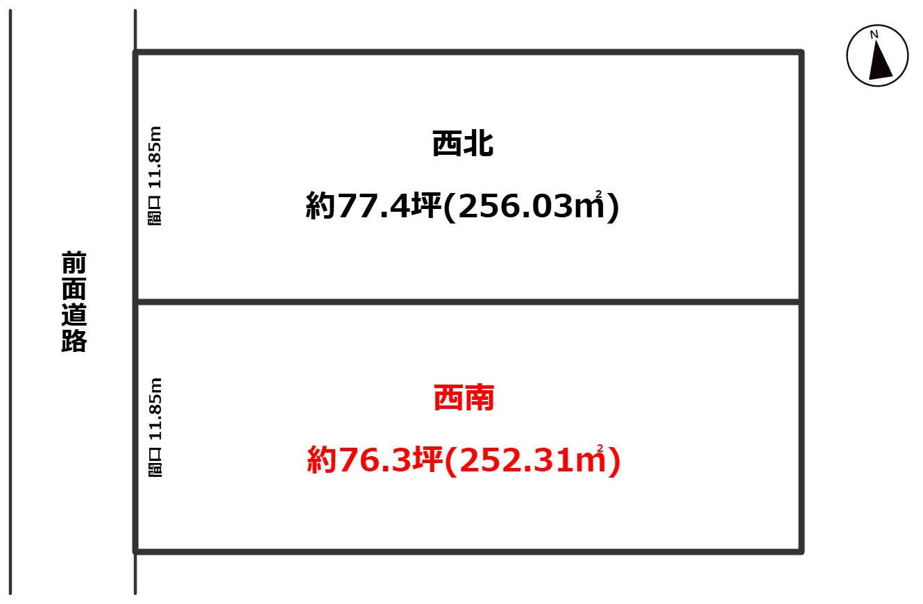 SUNタウン中央Ⅲ-3(西南)の土地図