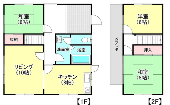 稲敷郡阿見町中央７丁目　中古戸建の間取り