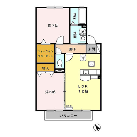 メルベーユＫの間取り