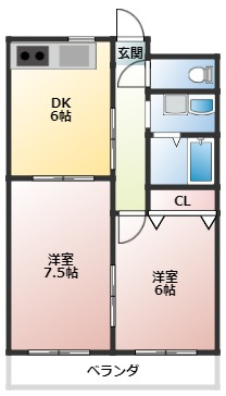 マンション横井の間取り