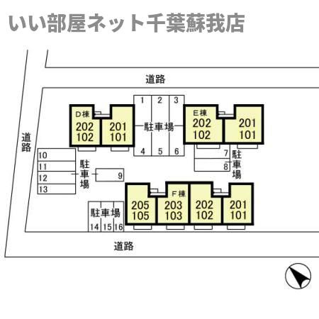 ウィステリアおゆみ野　Ｅの区画図
