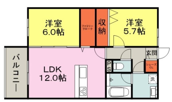 Lluz津福公園の間取り