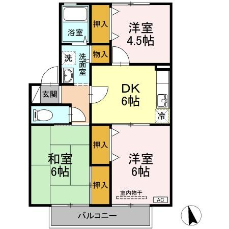 メゾン・ド・ファミール　Bの区画図