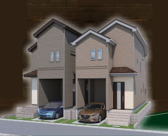 仲介手数料無料　ハートフルタウン狭山中央10期・新築全2棟の外観パース