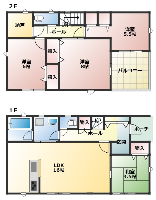 クレイドルガーデン八戸市多賀台 第5　１号棟の区画図