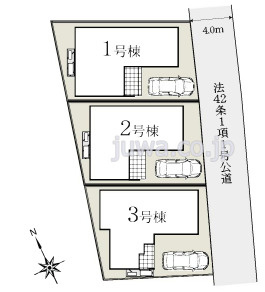 新座市畑中２丁目の新築一戸建の区画図