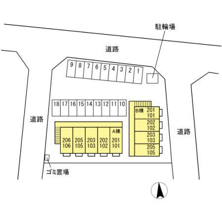 フォルテ Bの区画図