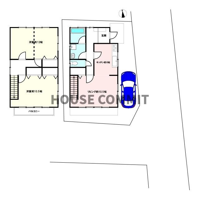 八街市八街ほ中古戸建の間取り
