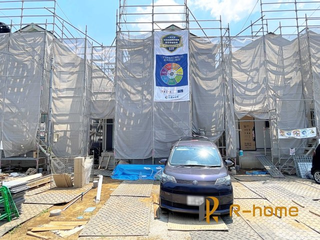 土浦市中高津2丁目　新築戸建て　C号棟の外観|2025年7月完成予定！近隣の同仕様完成物件をご見学いただけます♪