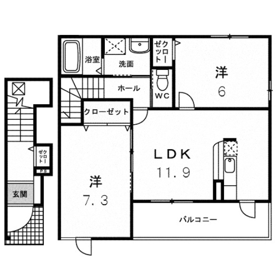 【間取り】 | ジェルメＡ