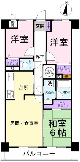 ライオンズマンション東松山の間取り