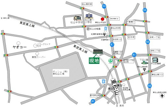 ライオンズマンション東松山の地図|東武東上線「東松山」駅から徒歩7分
